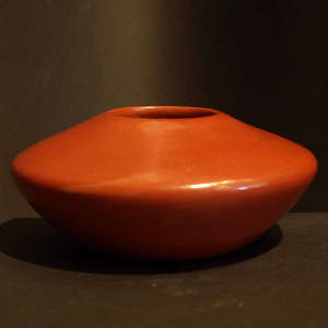 Plain red jar highly polished