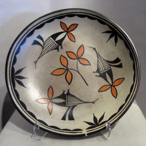 Traditional designs on a polychrome bowl