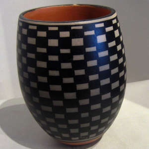Geometric design on a polychrome jar