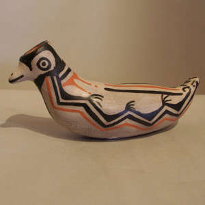 Polychrome bird effigy