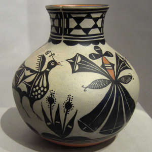 Traditional designs on a polychrome jar