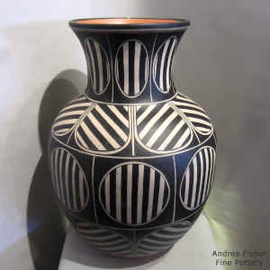 Geometric design on a polychrome jar