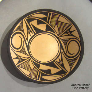 Traditional and contemporary design on a shallow bowl