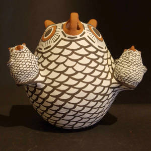 Two chicks on an owl storyteller