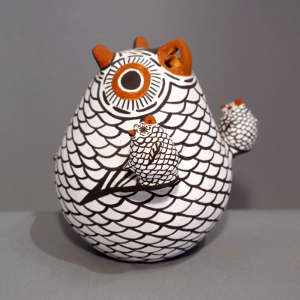 Two chicks on an owl storyteller