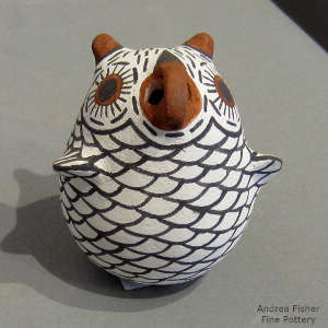 Polychrome owl figure