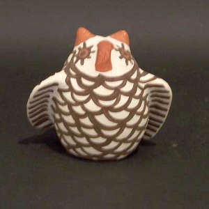 Polychrome owl figure